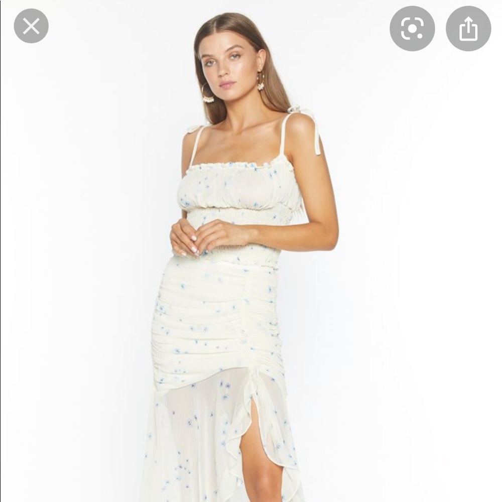 ISO Flynn Skye Polly Crop Top in Blue Delight — S